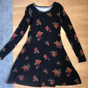 black floral dress
